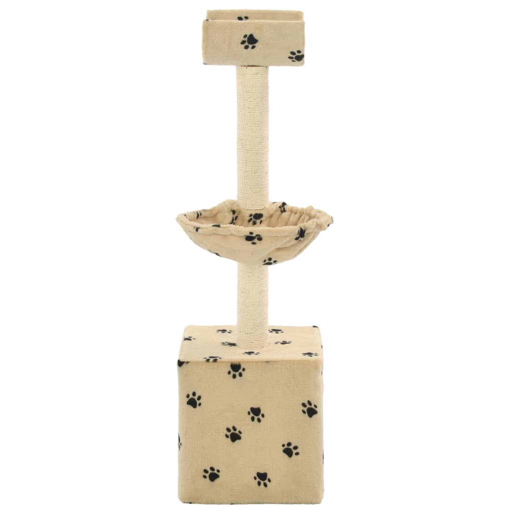 vidaXL Ansamblu pisici cu funie sisal, 105 cm, imprimeu lăbuțe, bej vidaXL Ansamblu pisici cu funie sisal, 105 cm, imprimeu lăbuțe, bej