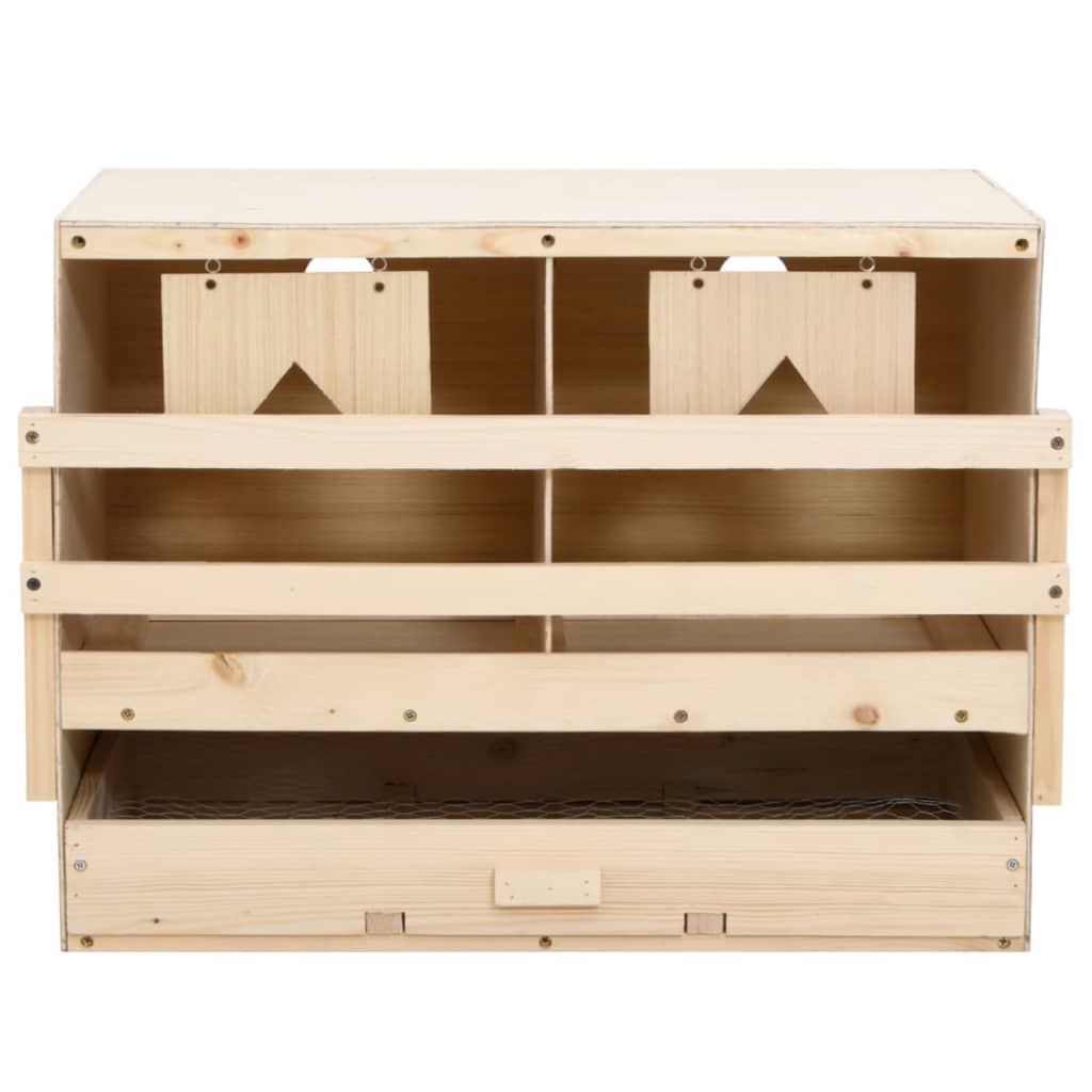 vidaXL Cuibar găini cu 2 compartimente, 63x40x45 cm, lemn masiv pin vidaXL Cuibar găini cu 2 compartimente, 63x40x45 cm, lemn masiv pin