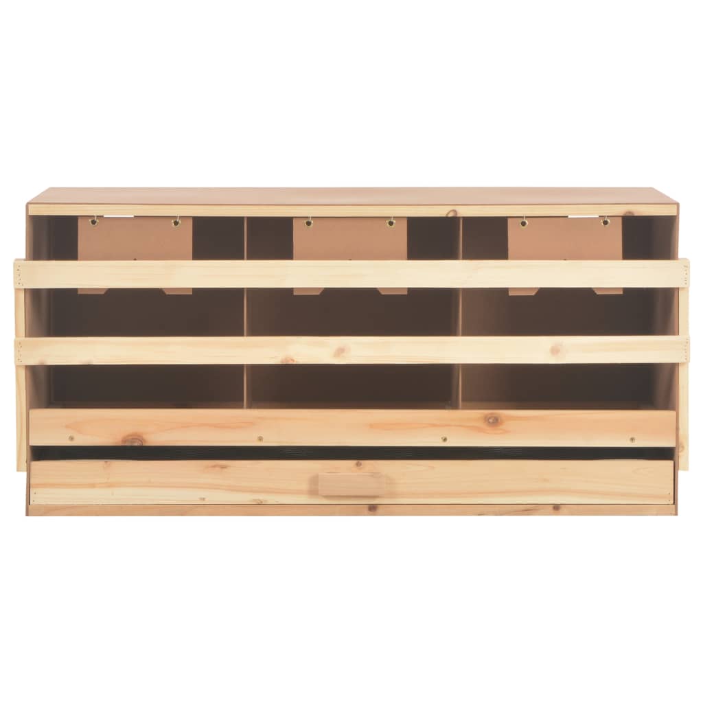 vidaXL Cuibar găini cu 3 compartimente, 96x40x45 cm, lemn masiv pin vidaXL Cuibar găini cu 3 compartimente, 96x40x45 cm, lemn masiv pin