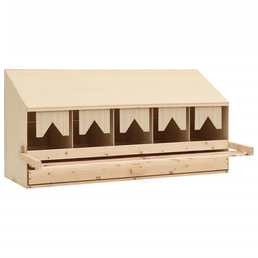 vidaXL Cuibar găini cu 5 compartimente 117x33x54 cm lemn masiv pin vidaXL Cuibar găini cu 5 compartimente 117x33x54 cm lemn masiv pin