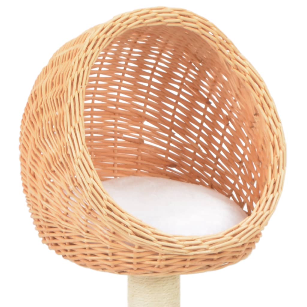 vidaXL Ansamblu pentru pisici cu stâlp funie sisal, natural, salcie vidaXL Ansamblu pentru pisici cu stâlp funie sisal, natural, salcie