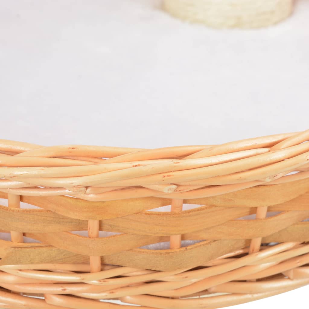vidaXL Ansamblu pentru pisici cu stâlp funie sisal, lemn de salcie