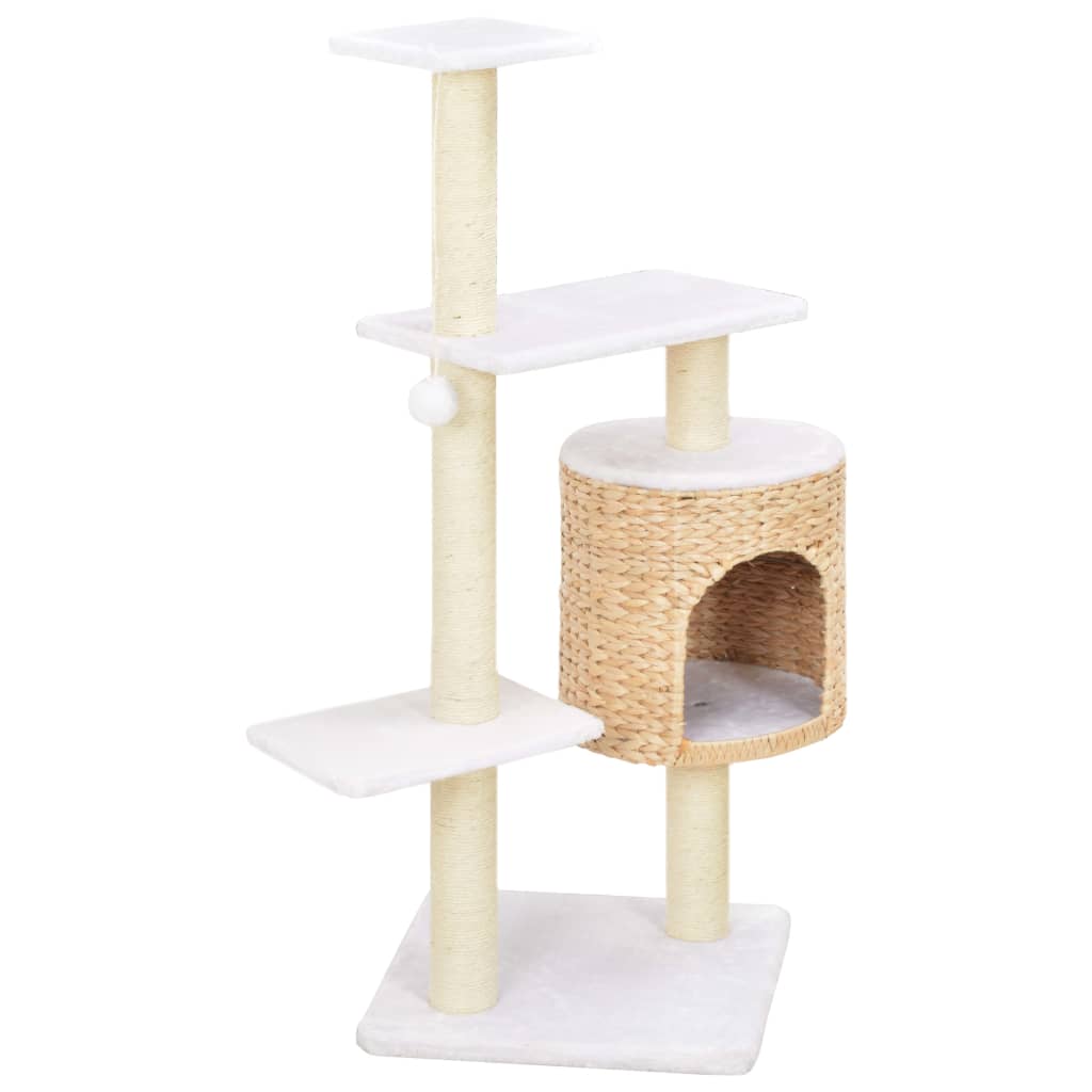 vidaXL Ansamblu pentru pisici, stâlp cu funie de sisal, iarbă de mare vidaXL Ansamblu pentru pisici, stâlp cu funie de sisal, iarbă de mare