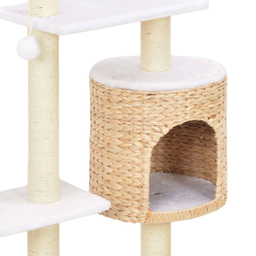 vidaXL Ansamblu pentru pisici, stâlp cu funie de sisal, iarbă de mare vidaXL Ansamblu pentru pisici, stâlp cu funie de sisal, iarbă de mare