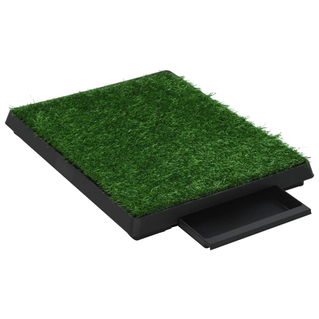 vidaXL Toaletă animale companie tavă & gazon artificial 63x50x7 cm WC vidaXL Toaletă animale companie tavă & gazon artificial 63x50x7 cm WC