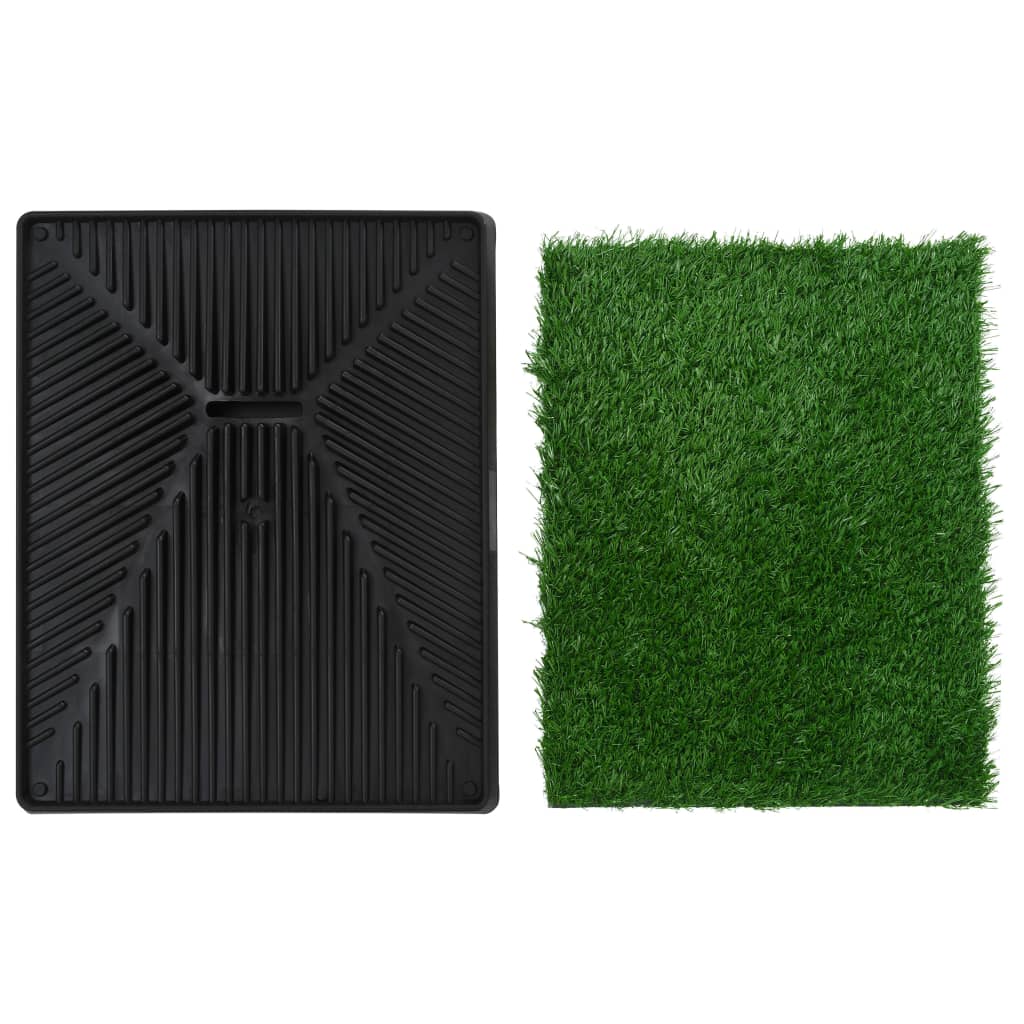 vidaXL Toaletă animale companie tavă & gazon artificial 63x50x7 cm WC vidaXL Toaletă animale companie tavă & gazon artificial 63x50x7 cm WC