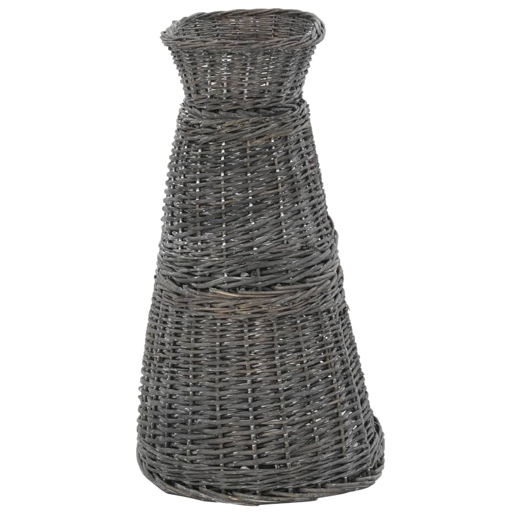 vidaXL Set coșuri pisici, perne, 3 piese, gri, 47x34x60 cm, răchită
