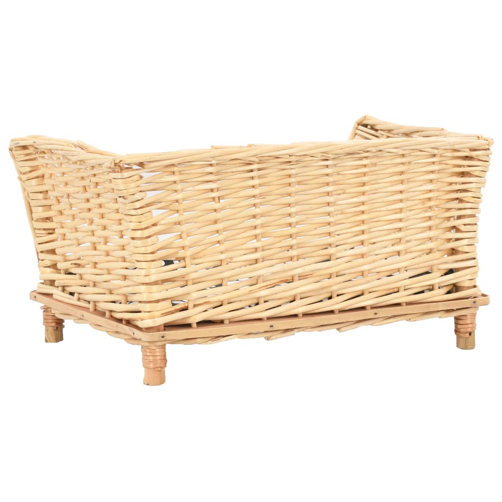 vidaXL Coș pentru câini cu pernă, 50x33x30 cm, salcie naturală vidaXL Coș pentru câini cu pernă, 50x33x30 cm, salcie naturală