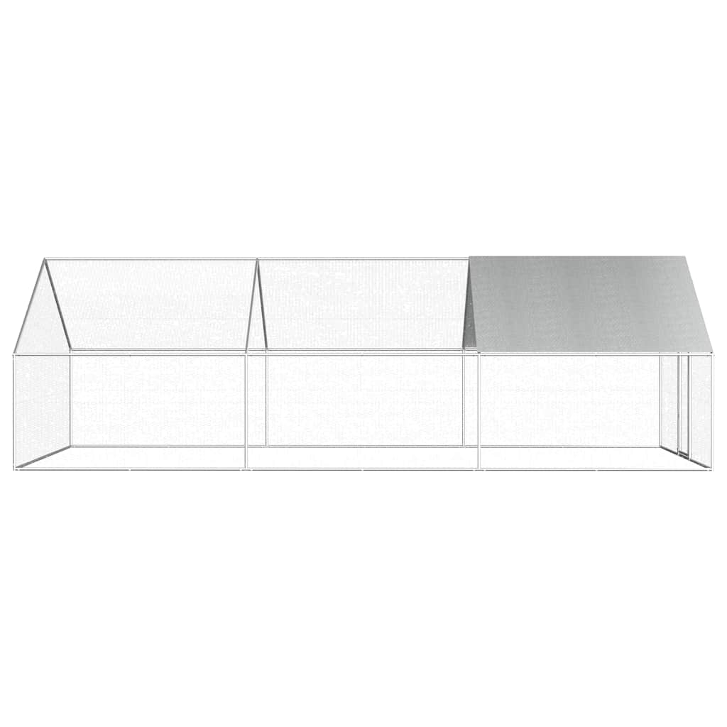 vidaXL Coteț de păsări pentru exterior, 2,75x6x1,92 m, oțel galvanizat vidaXL Coteț de păsări pentru exterior, 2,75x6x1,92 m, oțel galvanizat
