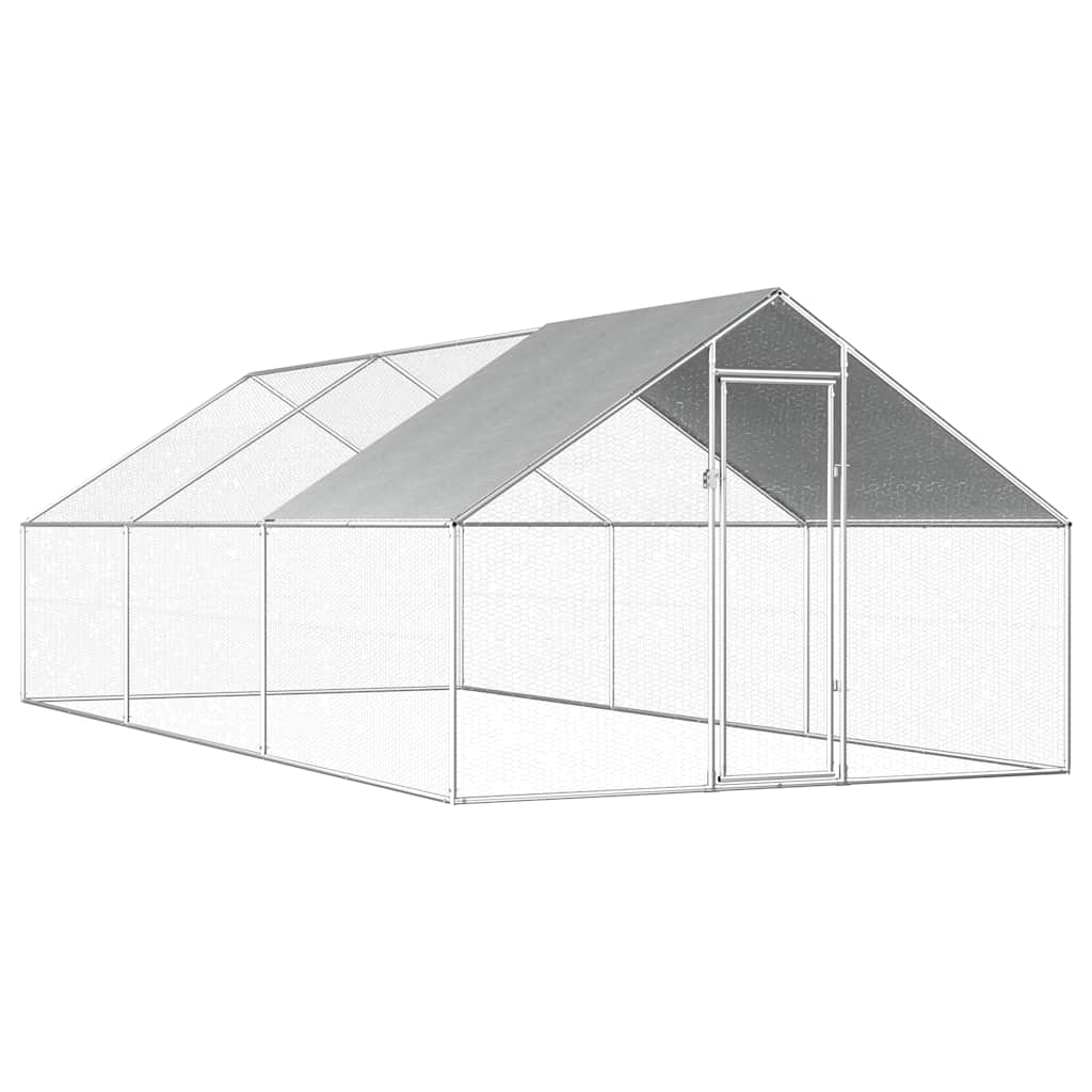 vidaXL Coteț de păsări pentru exterior, 2,75x6x1,92 m, oțel galvanizat vidaXL Coteț de păsări pentru exterior, 2,75x6x1,92 m, oțel galvanizat