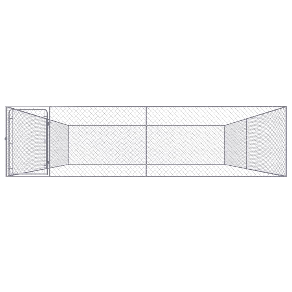 vidaXL Padoc pentru câini de exterior, 4 x 4 x 1 m, oțel galvanizat