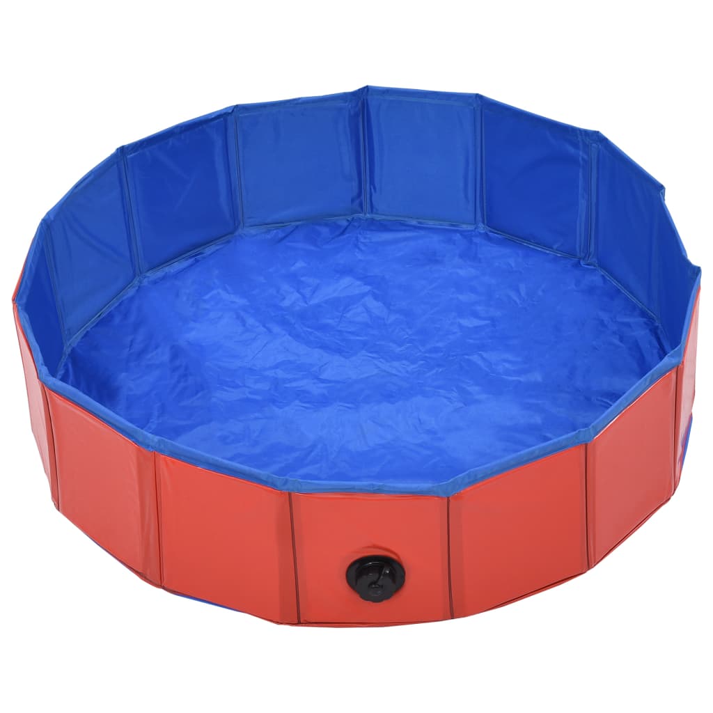 vidaXL Piscină pentru câini pliabilă, roșu, 80 x 20 cm, PVC vidaXL Piscină pentru câini pliabilă, roșu, 80 x 20 cm, PVC