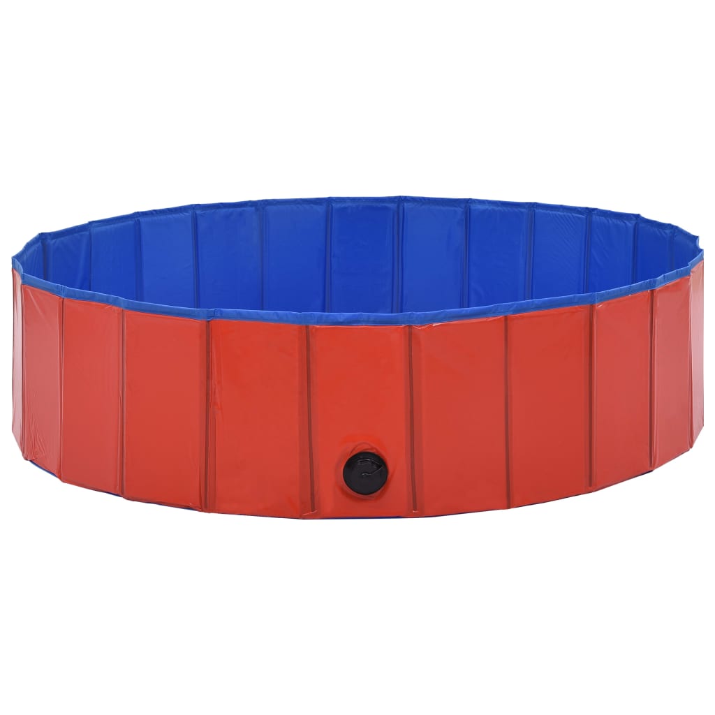 vidaXL Piscină pentru câini pliabilă, roșu, 120 x 30 cm, PVC vidaXL Piscină pentru câini pliabilă, roșu, 120 x 30 cm, PVC