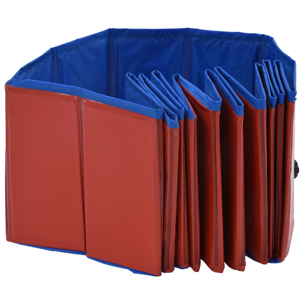 vidaXL Piscină pentru câini pliabilă, roșu, 120 x 30 cm, PVC vidaXL Piscină pentru câini pliabilă, roșu, 120 x 30 cm, PVC