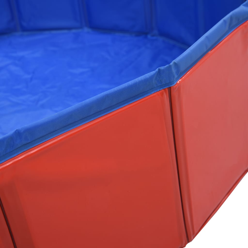 vidaXL Piscină pentru câini pliabilă, roșu, 120 x 30 cm, PVC vidaXL Piscină pentru câini pliabilă, roșu, 120 x 30 cm, PVC