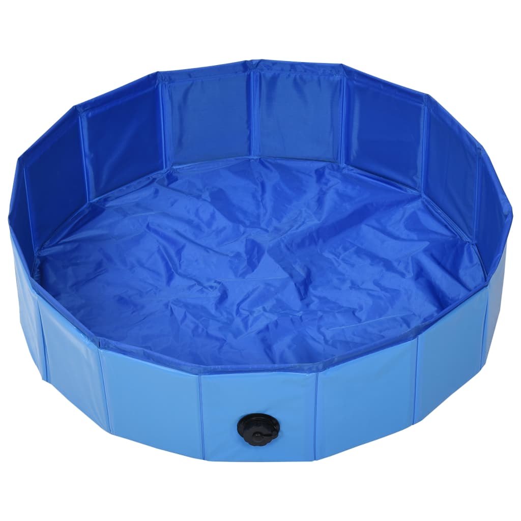 vidaXL Piscină pentru câini pliabilă, albastru, 80 x 20 cm, PVC vidaXL Piscină pentru câini pliabilă, albastru, 80 x 20 cm, PVC