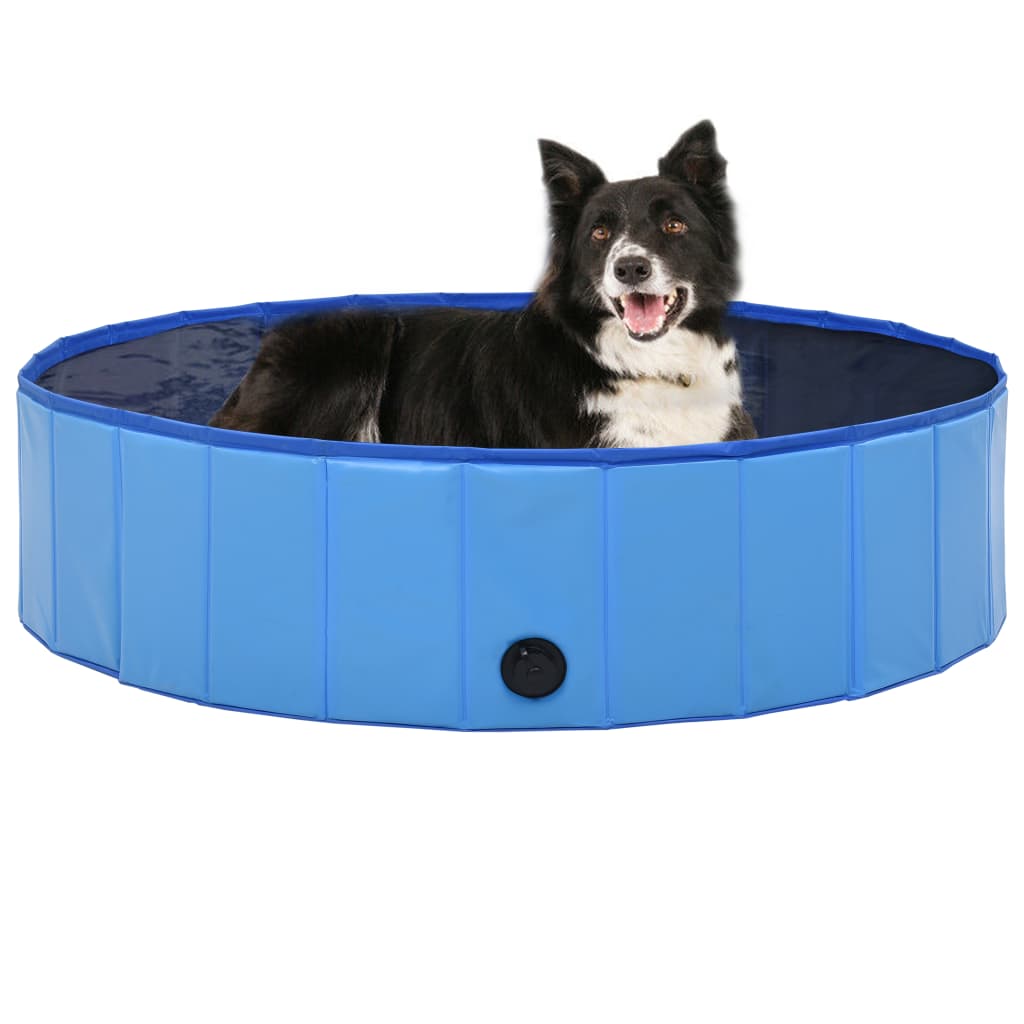 vidaXL Piscină pentru câini pliabilă, albastru, 120 x 30 cm, PVC vidaXL Piscină pentru câini pliabilă, albastru, 120 x 30 cm, PVC