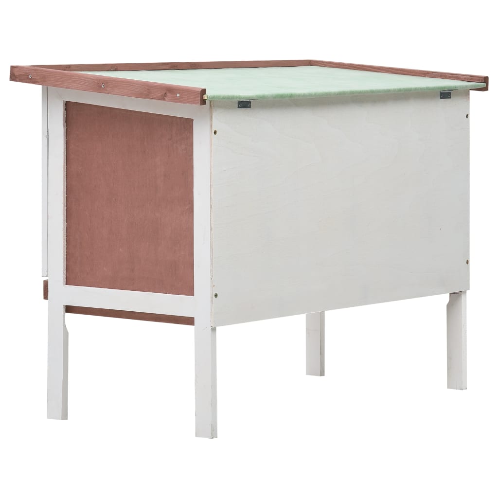 vidaXL Cușcă de iepuri pentru exterior, 1 nivel, maro, lemn