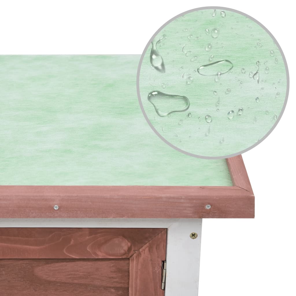 vidaXL Cușcă de iepuri pentru exterior, 1 nivel, maro, lemn