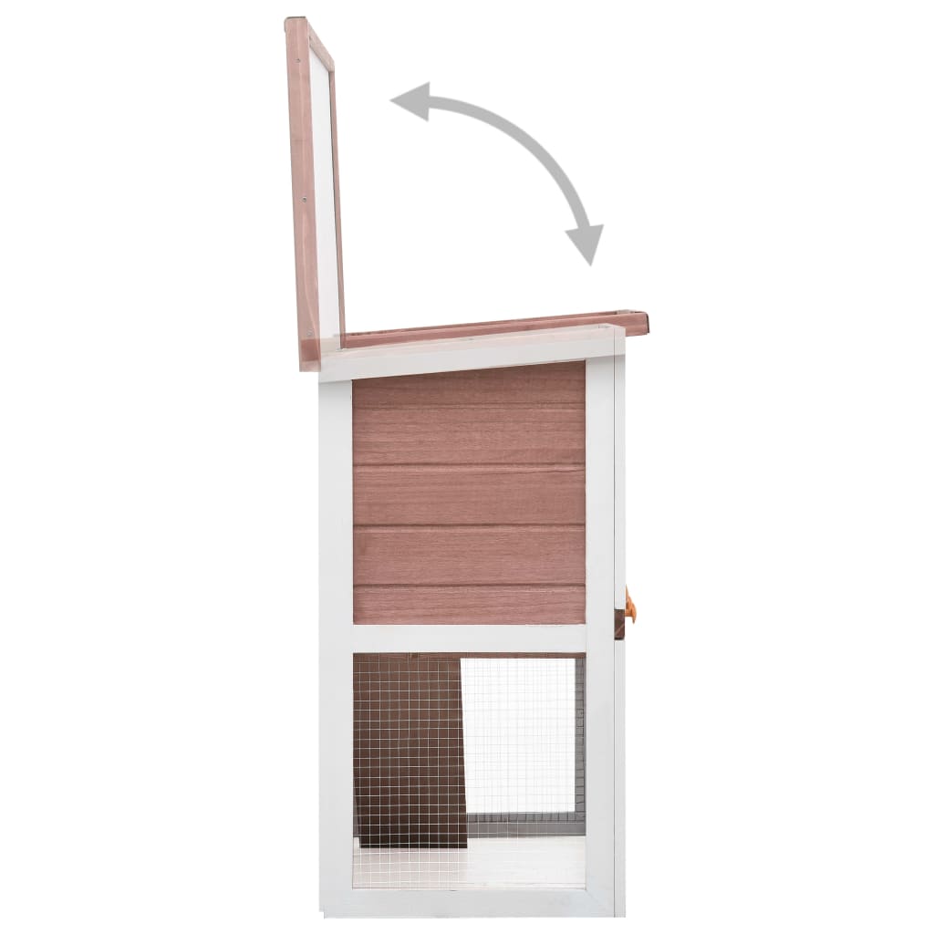 vidaXL Cușcă de iepuri pentru exterior, 1 ușă, maro, lemn vidaXL Cușcă de iepuri pentru exterior, 1 ușă, maro, lemn