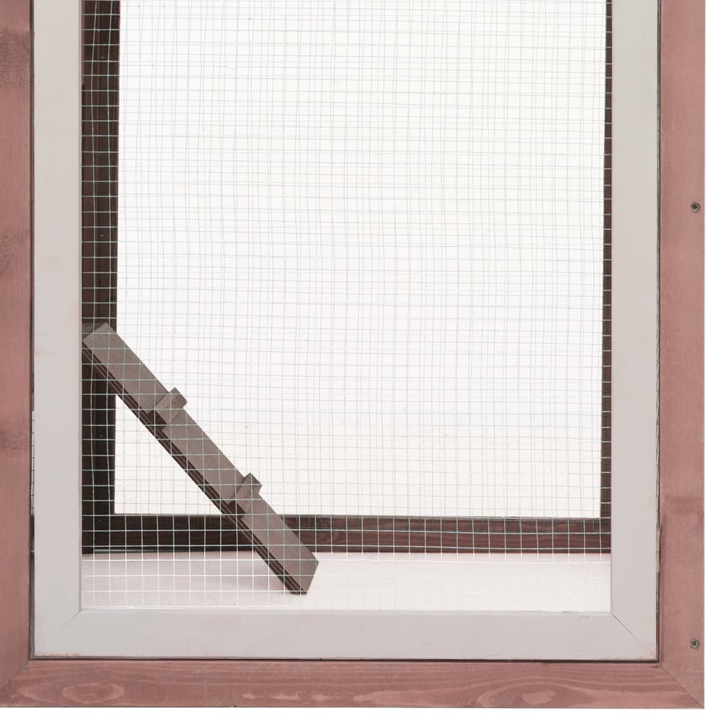 vidaXL Coteț de păsări, cafeniu, 170x81x110 cm, lemn masiv pin & brad