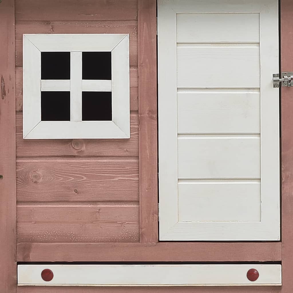 vidaXL Coteț de păsări, cafeniu, 170x81x110 cm, lemn masiv pin & brad