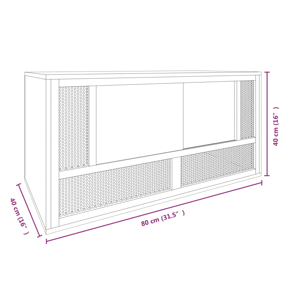vidaXL Terariu, 80x40x40 cm, lemn prelucrat