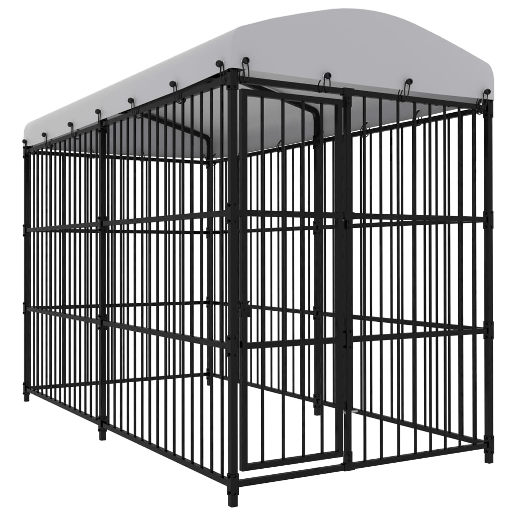 vidaXL Padoc pentru câini de exterior, cu acoperiș, 300 x 150 x 210 cm vidaXL Padoc pentru câini de exterior, cu acoperiș, 300 x 150 x 210 cm