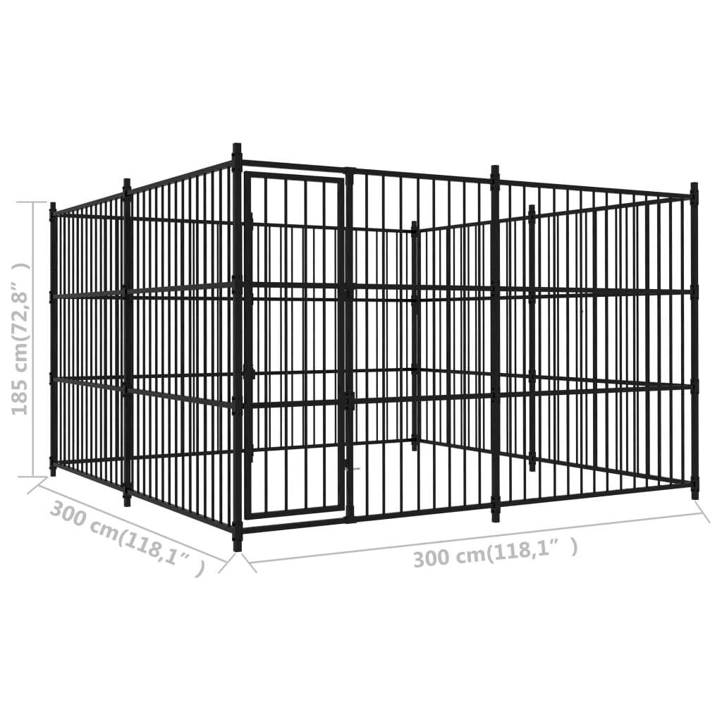 vidaXL Padoc de exterior pentru câini, 300 x 300 x 185 cm vidaXL Padoc de exterior pentru câini, 300 x 300 x 185 cm