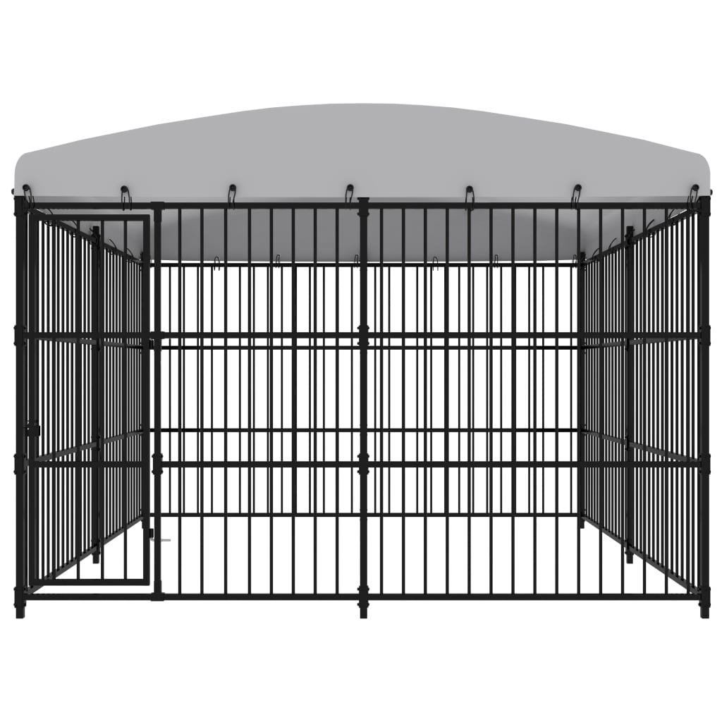 vidaXL Padoc pentru câini de exterior, cu acoperiș, 300 x 300 x 210 cm vidaXL Padoc pentru câini de exterior, cu acoperiș, 300 x 300 x 210 cm