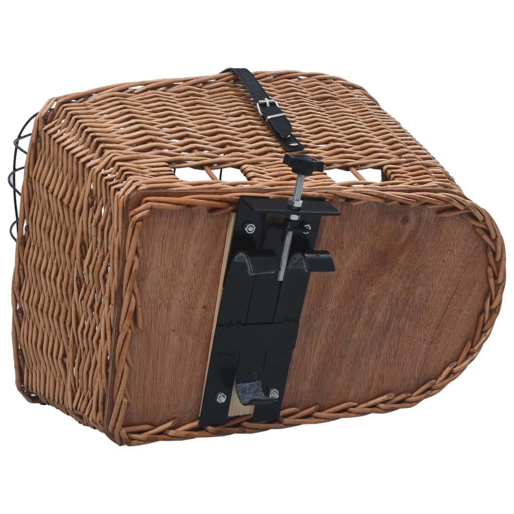 vidaXL Coș portbagaj bicicletă cu capac 55x31x36 cm, răchită naturală vidaXL Coș portbagaj bicicletă cu capac 55x31x36 cm, răchită naturală