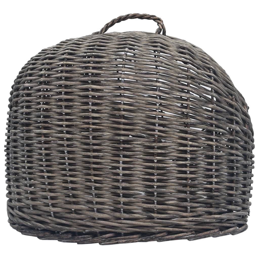 vidaXL Coș de transport pisici, gri, 50x42x40 cm, răchită naturală vidaXL Coș de transport pisici, gri, 50x42x40 cm, răchită naturală