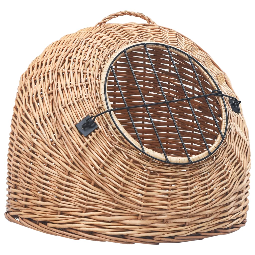 vidaXL Coș de transport pentru pisici, 50x42x40 cm, răchită naturală vidaXL Coș de transport pentru pisici, 50x42x40 cm, răchită naturală