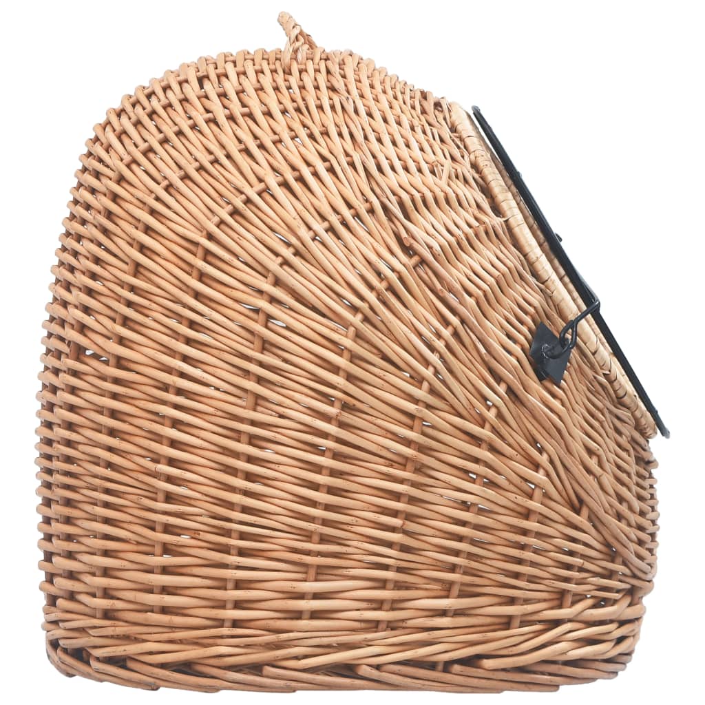 vidaXL Coș transport pentru pisici, 60x45x45 cm, răchită naturală vidaXL Coș transport pentru pisici, 60x45x45 cm, răchită naturală