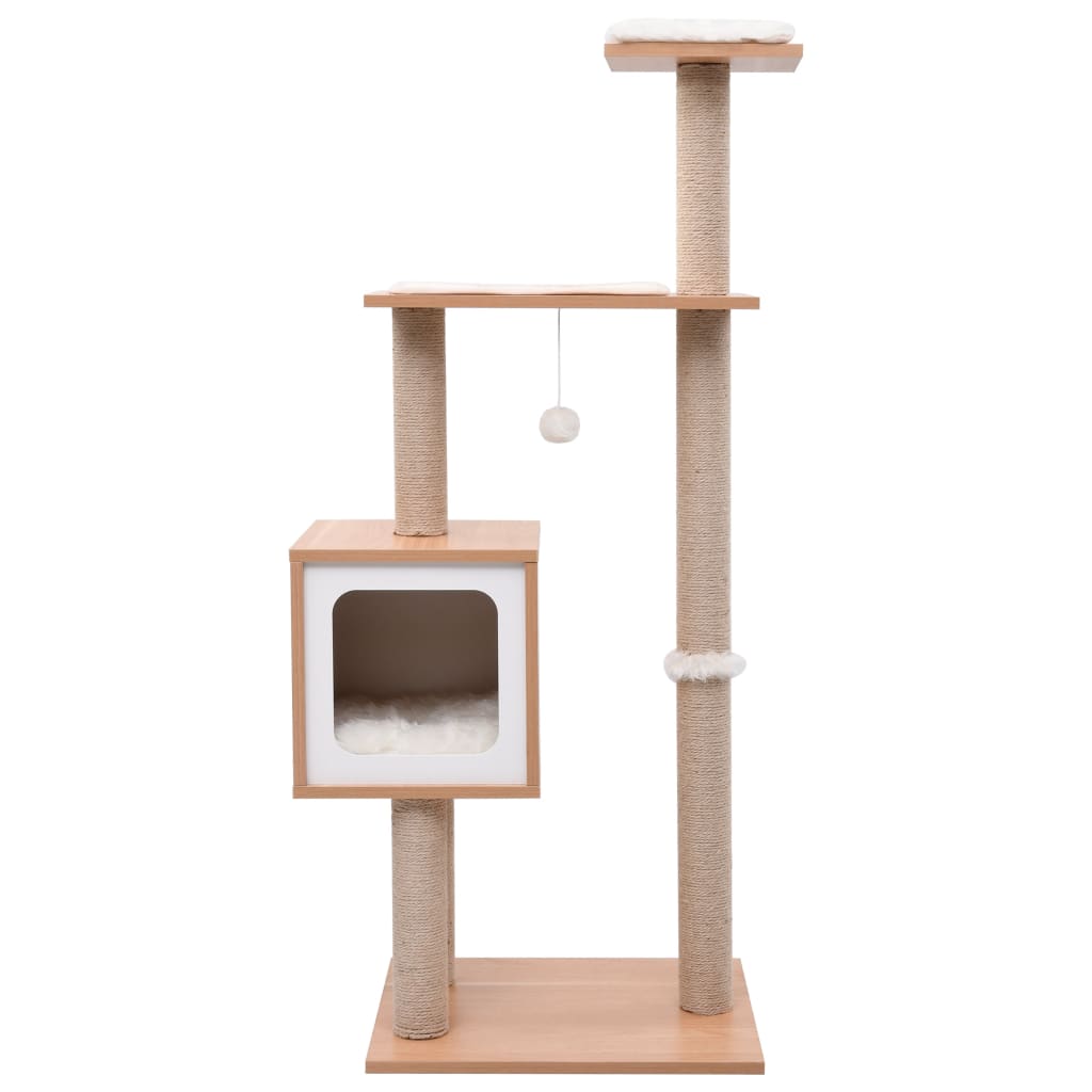 vidaXL Ansamblu pentru pisici, covoraș din funie de sisal, 123 cm vidaXL Ansamblu pentru pisici, covoraș din funie de sisal, 123 cm