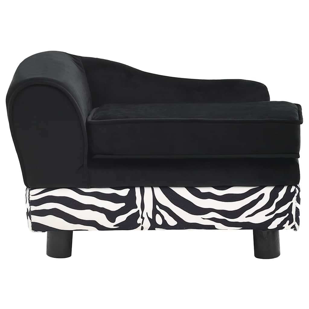 vidaXL Canapea pentru câini, negru, 57x34x36 cm, pluș