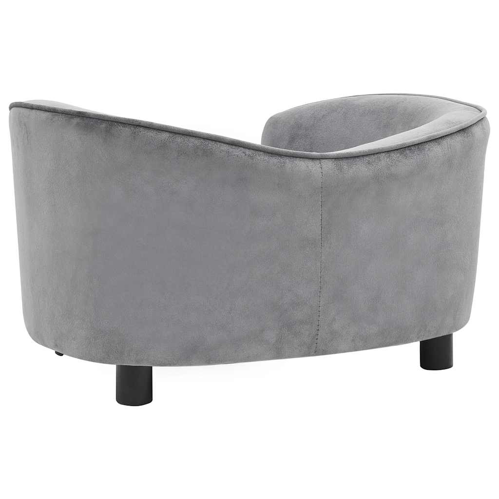 vidaXL Canapea pentru câini, gri, 69 x 49 x 40 cm, pluș vidaXL Canapea pentru câini, gri, 69 x 49 x 40 cm, pluș