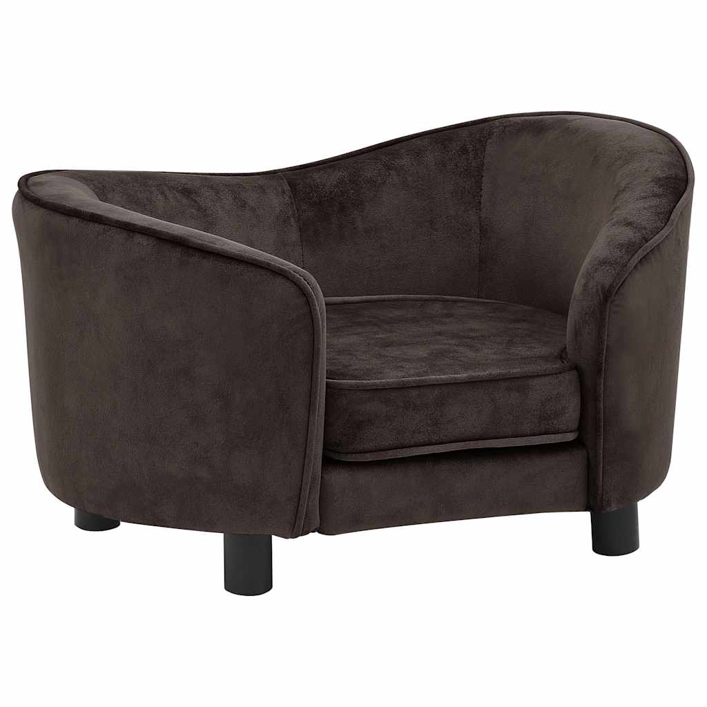 vidaXL Canapea pentru câini, maro, 69 x 49 x 40 cm, pluș vidaXL Canapea pentru câini, maro, 69 x 49 x 40 cm, pluș