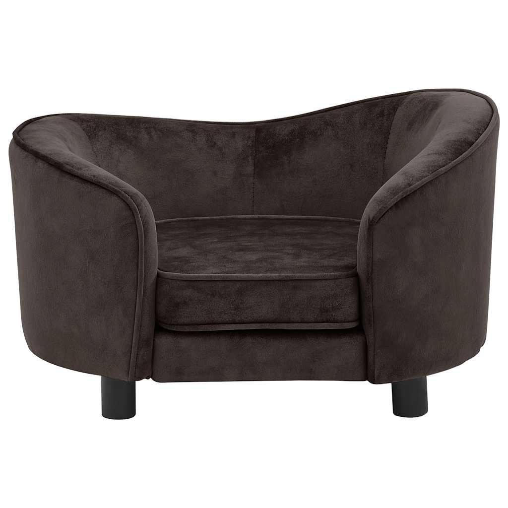 vidaXL Canapea pentru câini, maro, 69 x 49 x 40 cm, pluș vidaXL Canapea pentru câini, maro, 69 x 49 x 40 cm, pluș