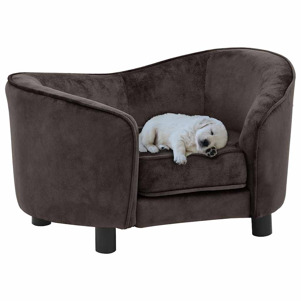 vidaXL Canapea pentru câini, maro, 69 x 49 x 40 cm, pluș vidaXL Canapea pentru câini, maro, 69 x 49 x 40 cm, pluș