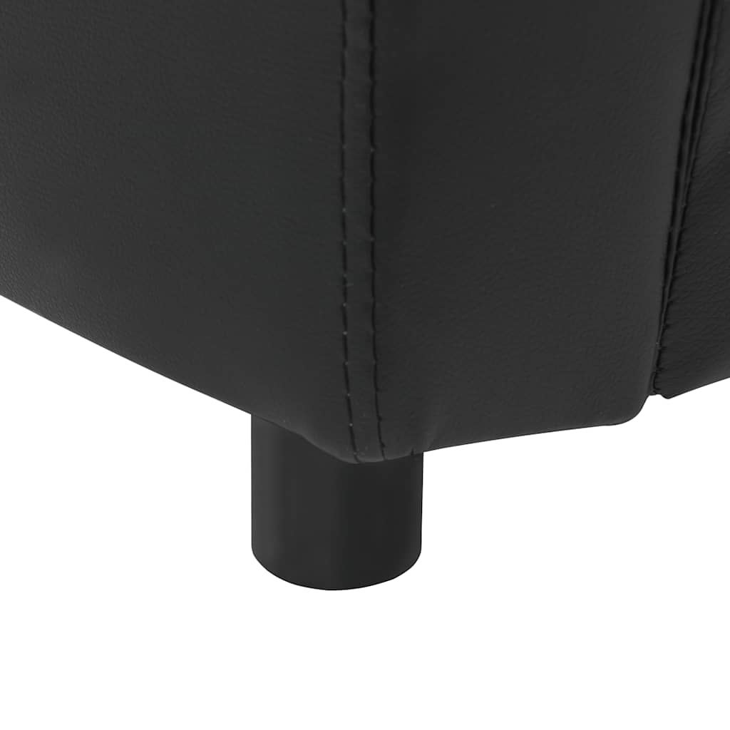 vidaXL Canapea pentru câini, negru, 67x41x39 cm, piele ecologică