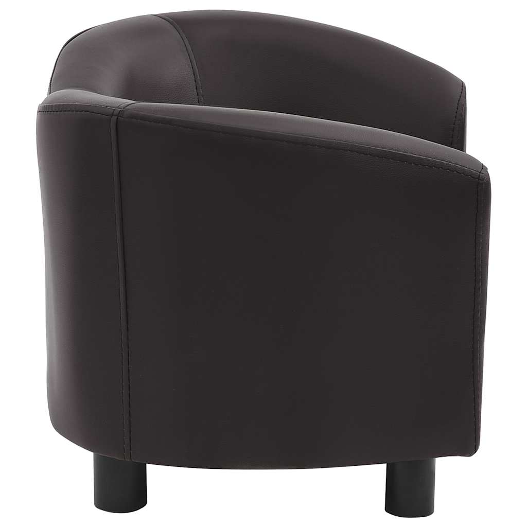 vidaXL Canapea pentru câini, maro, 67x41x39 cm, piele ecologică vidaXL Canapea pentru câini, maro, 67x41x39 cm, piele ecologică