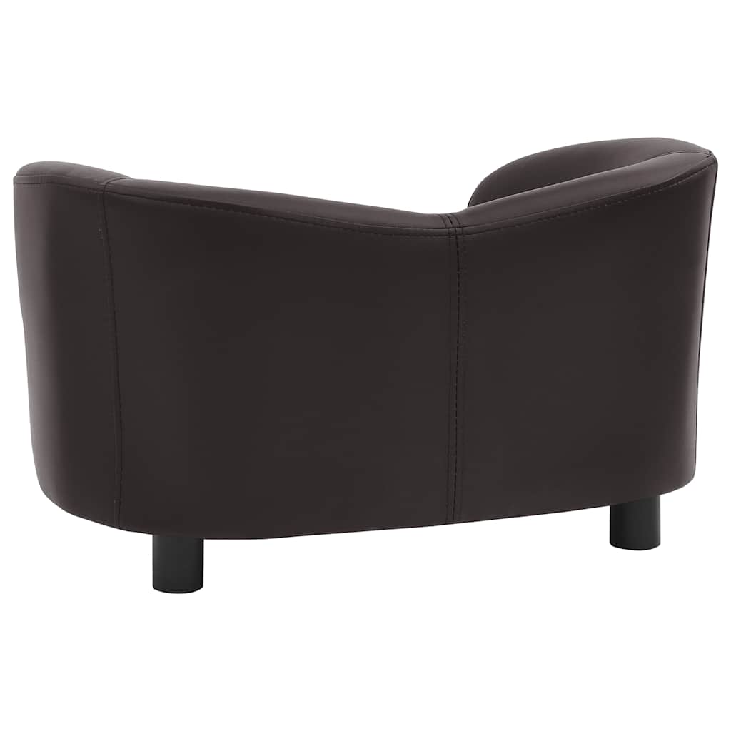 vidaXL Canapea pentru câini, maro, 67x41x39 cm, piele ecologică vidaXL Canapea pentru câini, maro, 67x41x39 cm, piele ecologică