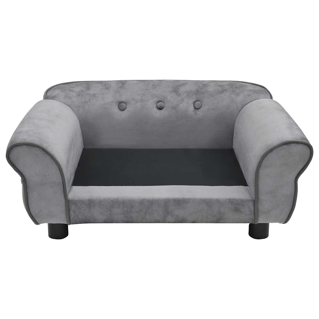 vidaXL Canapea pentru câini, gri, 72 x 45 x 30 cm, pluș vidaXL Canapea pentru câini, gri, 72 x 45 x 30 cm, pluș