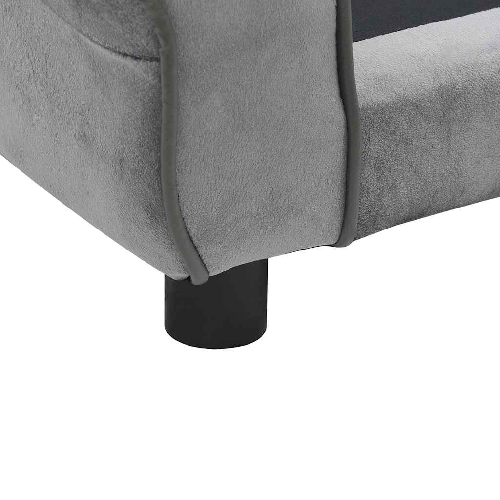 vidaXL Canapea pentru câini, gri, 72 x 45 x 30 cm, pluș vidaXL Canapea pentru câini, gri, 72 x 45 x 30 cm, pluș