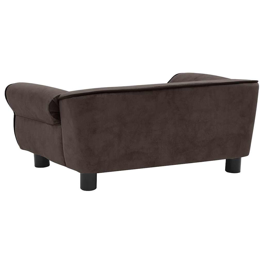 vidaXL Canapea pentru câini, maro, 72 x 45 x 30 cm, pluș vidaXL Canapea pentru câini, maro, 72 x 45 x 30 cm, pluș