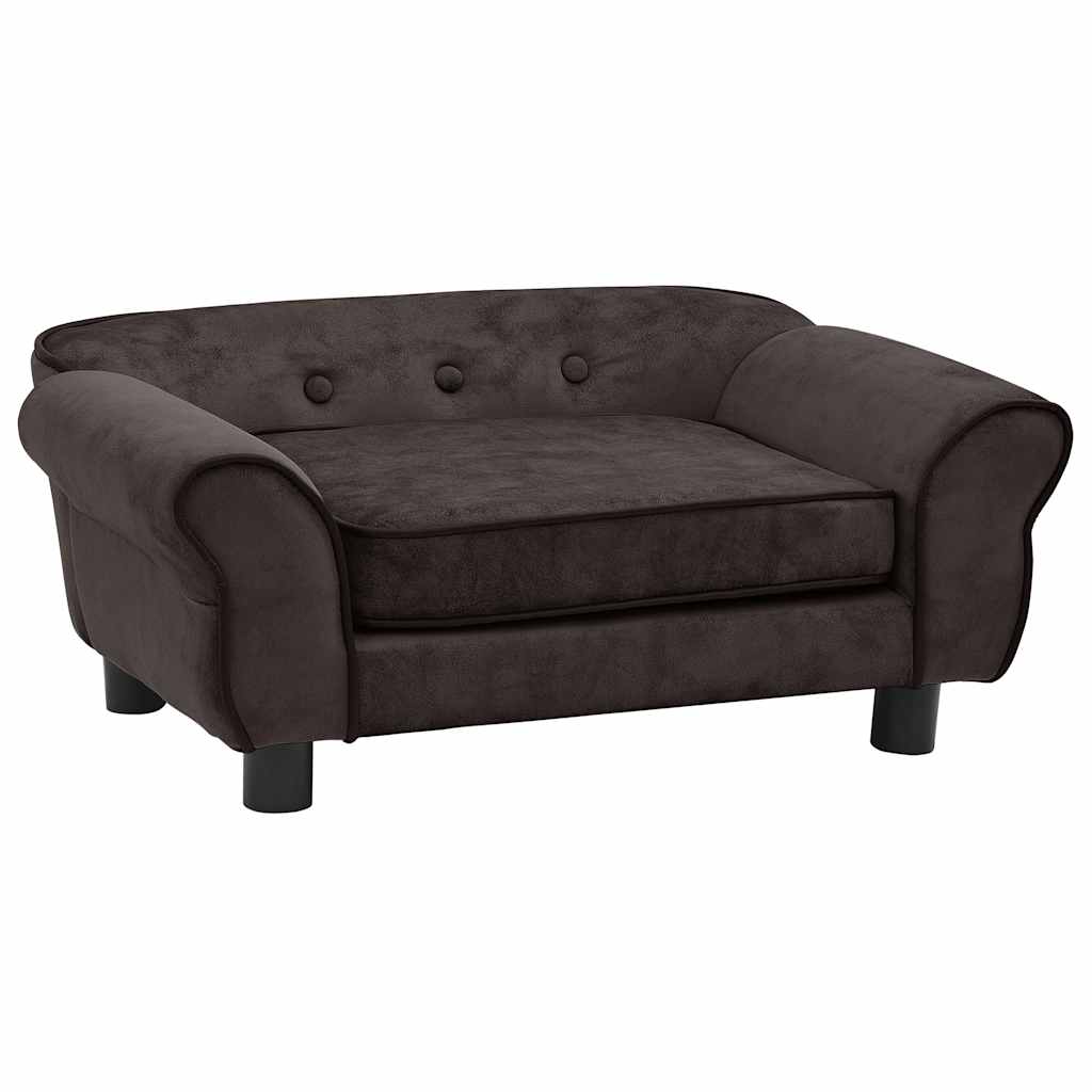 vidaXL Canapea pentru câini, maro, 72 x 45 x 30 cm, pluș vidaXL Canapea pentru câini, maro, 72 x 45 x 30 cm, pluș