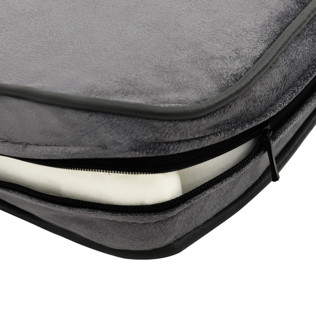 vidaXL Canapea pentru câini, gri, 81x43x31 cm, pluș & piele ecologică vidaXL Canapea pentru câini, gri, 81x43x31 cm, pluș & piele ecologică