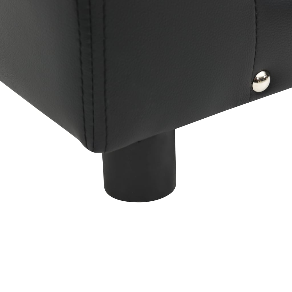 vidaXL Canapea pentru câini, negru, 81x43x31cm, pluș & piele ecologică vidaXL Canapea pentru câini, negru, 81x43x31cm, pluș & piele ecologică