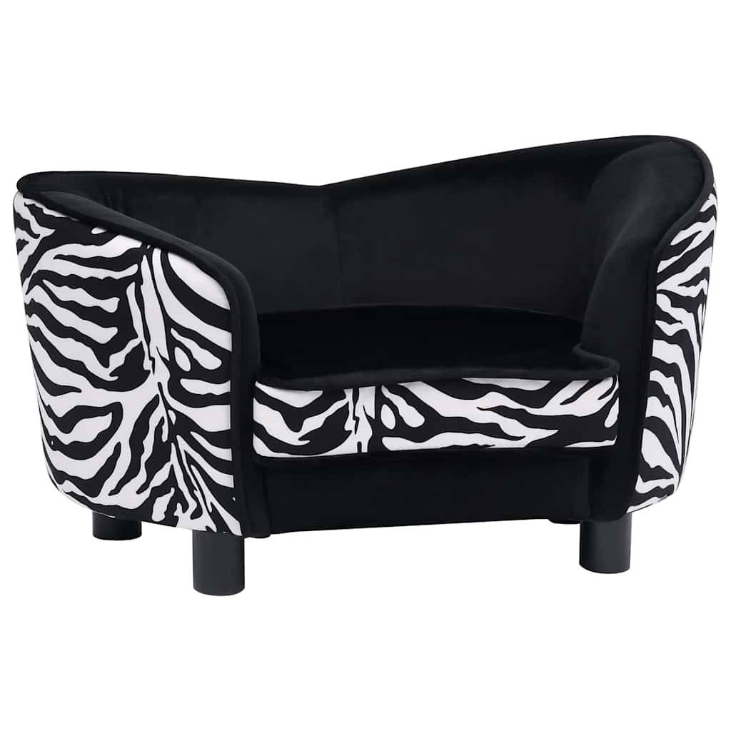 vidaXL Canapea pentru câini, negru, 68 x 38 x 38 cm, pluș vidaXL Canapea pentru câini, negru, 68 x 38 x 38 cm, pluș